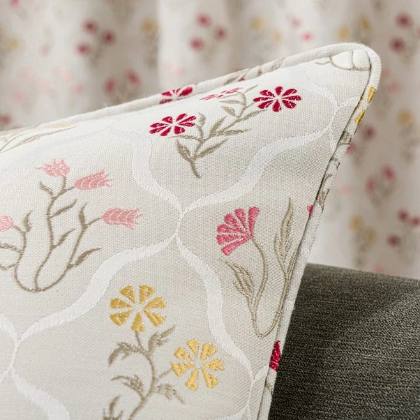 Luxury Collection Fleur Floral Jacquard Pink Cushion - Image 3