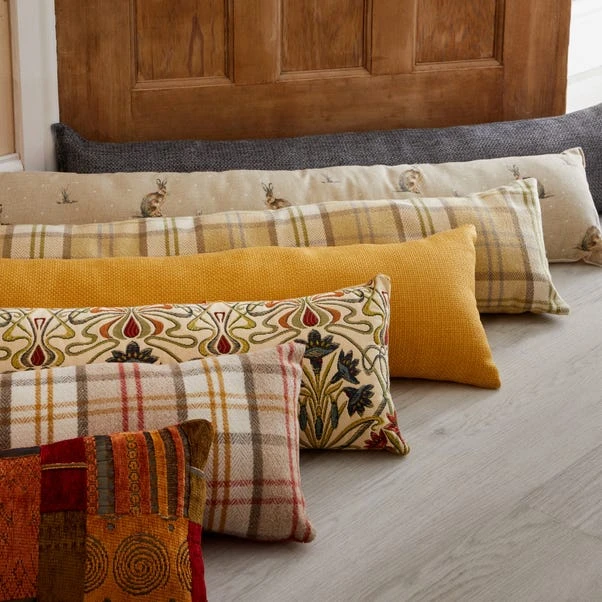 Dunelm Barkweave Ochre Draught Excluder - Image 3