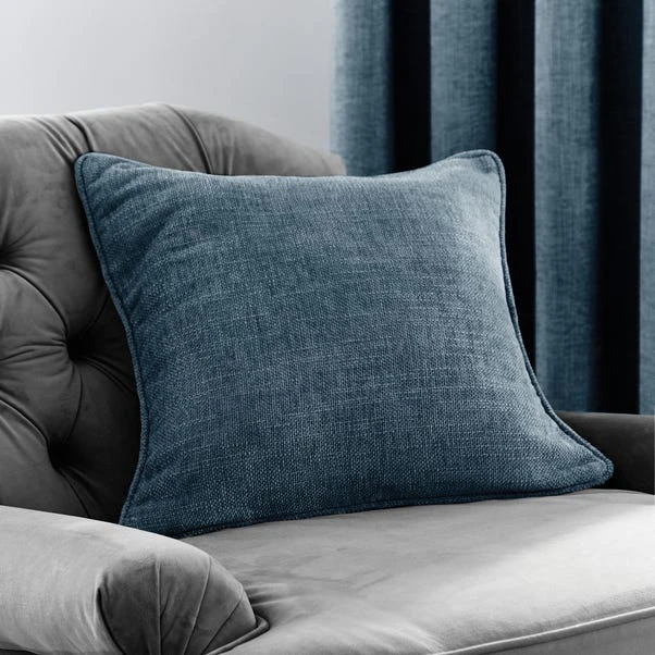 Luxury Collection Aubrey Navy Chenille Cushion - Image 3