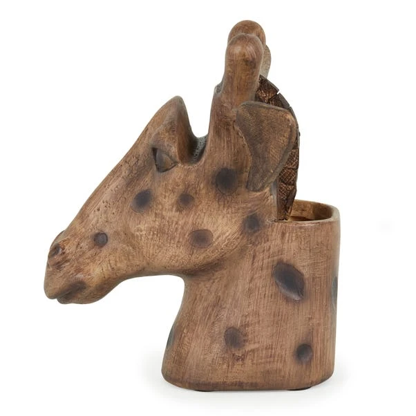 Dunelm Giraffe Head Pot And Glasses Holder - Image 3
