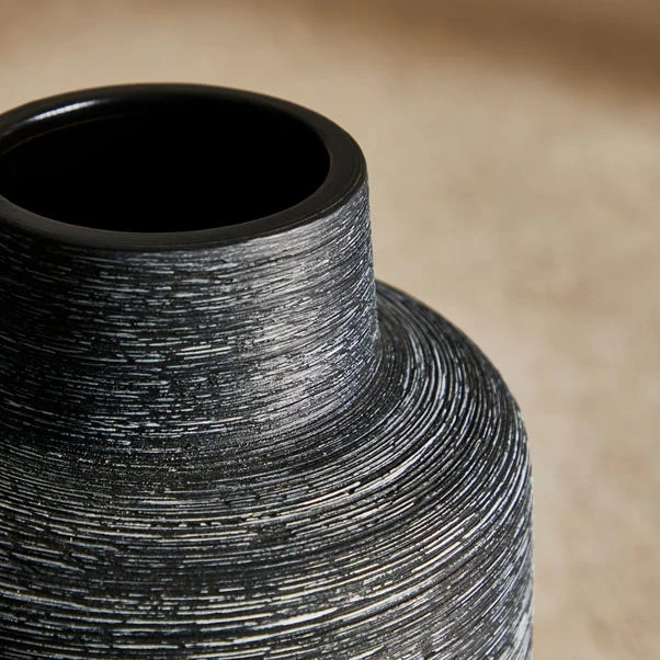 Dunelm Ceramic Textured Mono Vase 30cm - Image 2