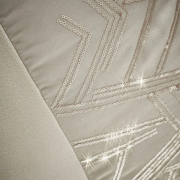 Catherine Lansfield Velvet Sparkle Champagne Cushion - Image 2