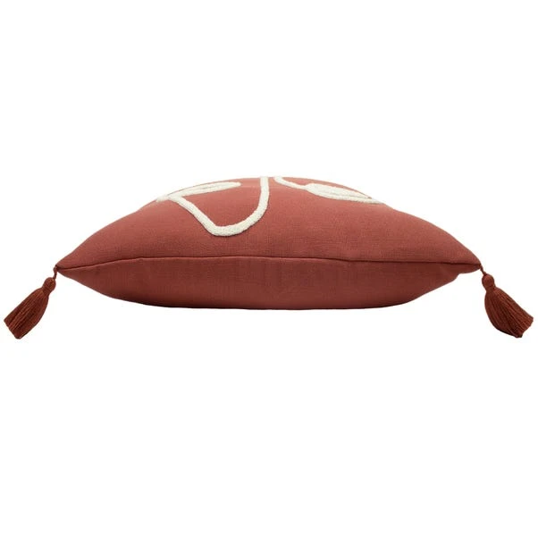 Dunelm Uno Face Cushion Red Clay - Image 4