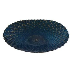 Dunelm Deco Charm Teal Glass Platter