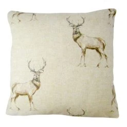 Dunelm Stag Print Cushion Cover
