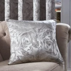 Luxury Collection Diablo Marble Silver Cushion