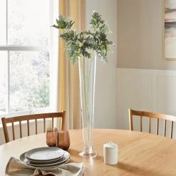 Dunelm Clear Tall Footed Vase