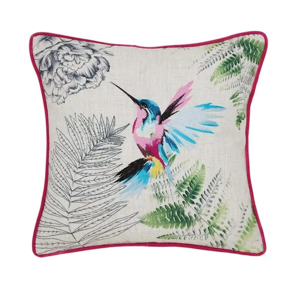 Dunelm Hummingbird Pink Cushion - Image 2