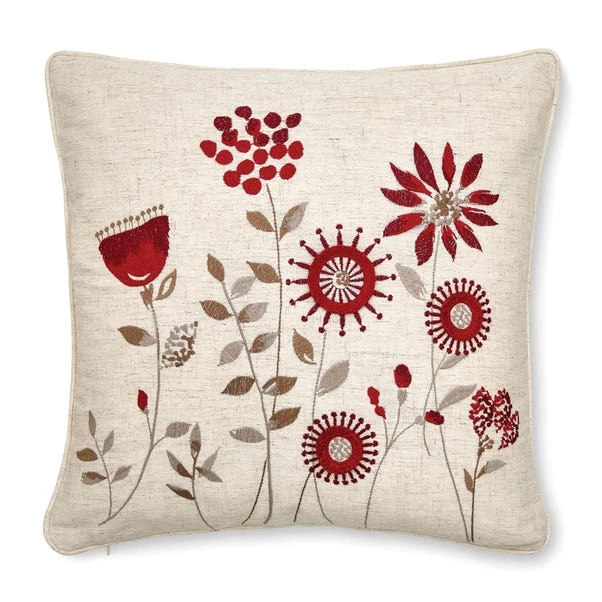 Dunelm Scandi Field Embroidered Cushion