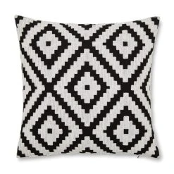 Dunelm Geo Jewel Black And White Cushion Cover
