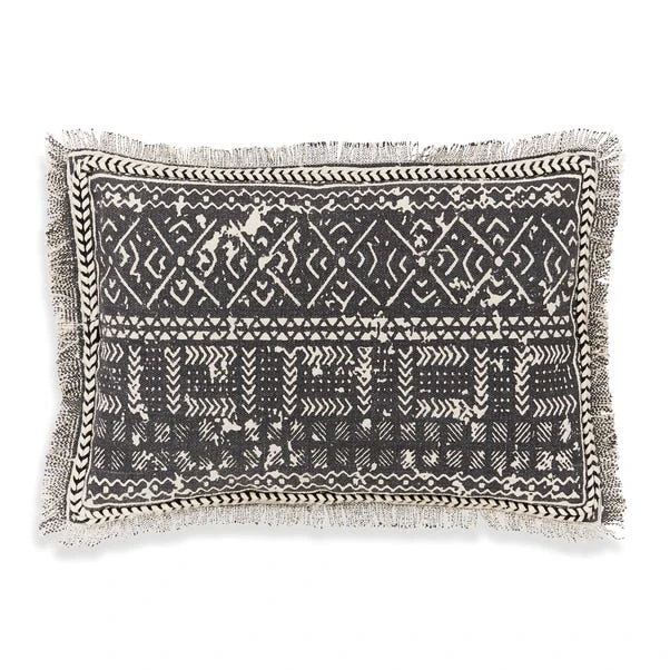 Dunelm Santiago Woven Charcoal Cushion - Image 2