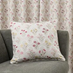 Luxury Collection Fleur Floral Jacquard Pink Cushion