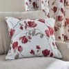 Dunelm Ellis Floral Jacquard Red Cushion