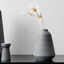 Dunelm Small Matte Grey Ceramic Vase