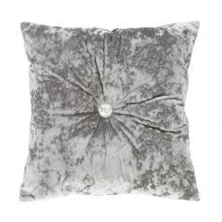 Catherine Lansfield Silver Crushed Velvet Cushion