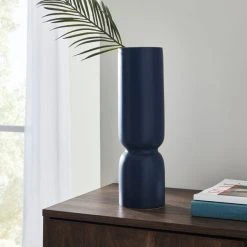 Ceramic Elements Vase 35cm Navy