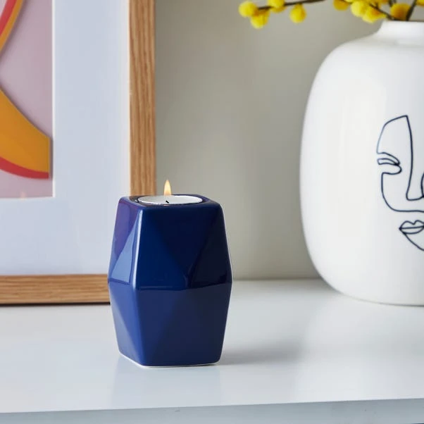 Dunelm Geometric Tealight Holder 10cm