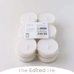 The Edited Life Pack Of 12 Unscented Maxi Tealights