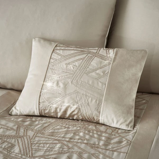 Catherine Lansfield Velvet Sparkle Champagne Cushion