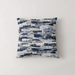 Dunelm Abstract Blue Global Cushion