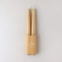 Dunelm Pack Of 2 Brown Taper Candles
