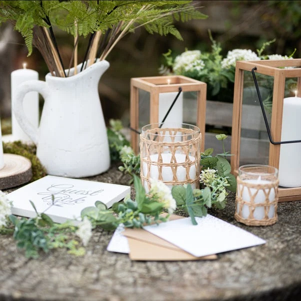 Dunelm LED Candle In A Small Basket - Image 3