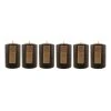 Dunelm Pack Of 6 Black Pillar Candles