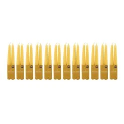 Dunelm Pack Of 2 Taper Candles Yellow Set Of 12