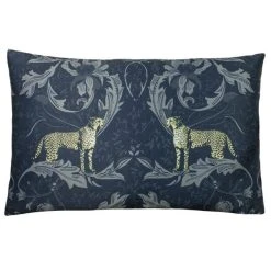 Dunelm Nouvilla Cushion Navy/Saffron