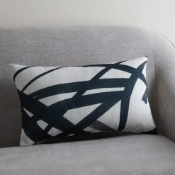 Dunelm Brushbroke Modern Print Cushion