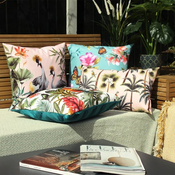 Riva Home Palms Blush Outdoor Cushion - Image 2