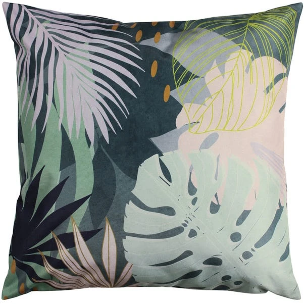 Riva Home Leafy Teal Outdoor Cushion - Image 3