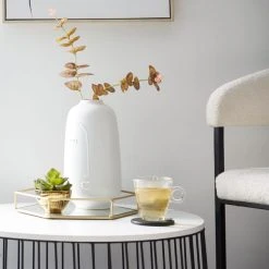 Dunelm Curves Face Vase Cream 27cm