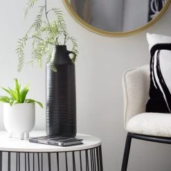 Dunelm Ceramic Black Vase 40cm