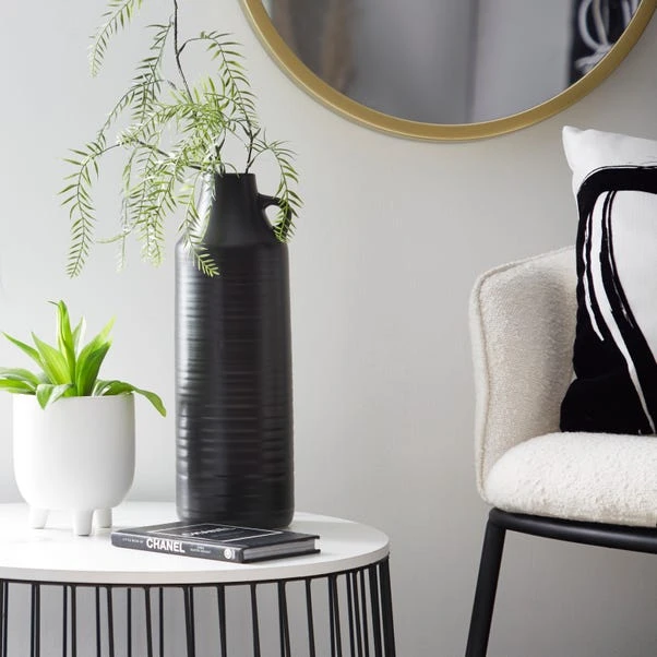 Dunelm Ceramic Black Vase 40cm