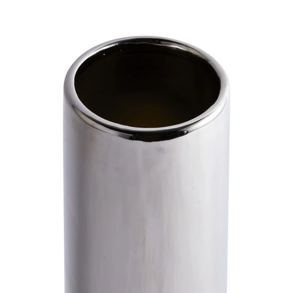 Dunelm Ceramic Curves Vase Silver 35cm - Image 4