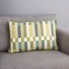 Dunelm Block Stripe Green Cushion