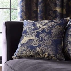 Dunelm Crane Navy Cushion