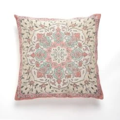 Dunelm Tapestry Oriental Pink Cushion