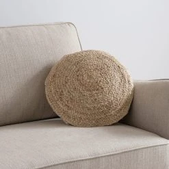 Dunelm Jute Circular Cushion