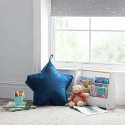 Dunelm Kid's Midnight Blue Isla Star Bean Pouffe