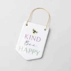 Dunelm Bee Happy Kind Ceramic Plaque