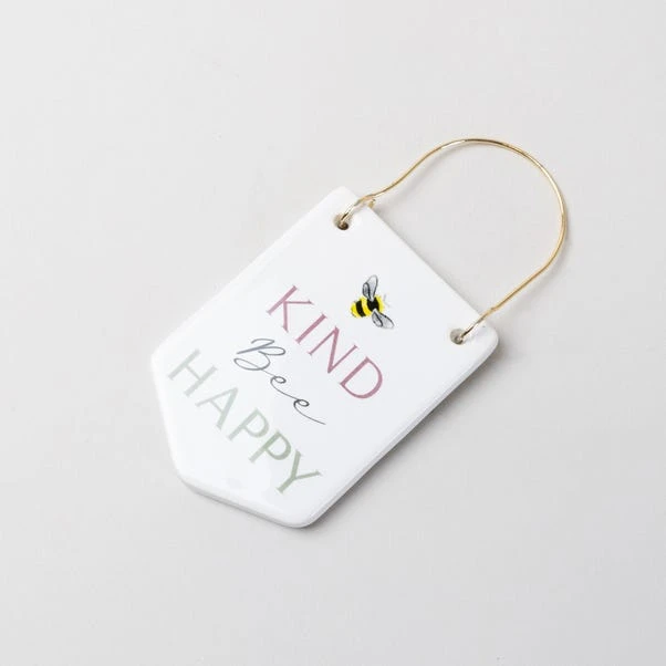 Dunelm Bee Happy Kind Ceramic Plaque - Image 2