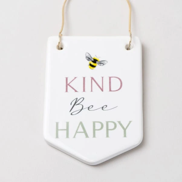 Dunelm Bee Happy Kind Ceramic Plaque - Image 3