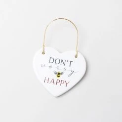 Dunelm Dont Worry Bee Happy Ceramic Plaque