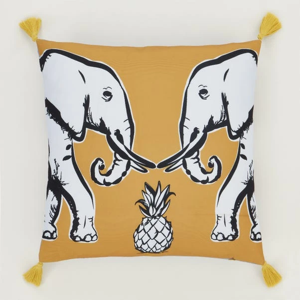 Pineapple Elephant Tembo Tassel Cushion - Image 4