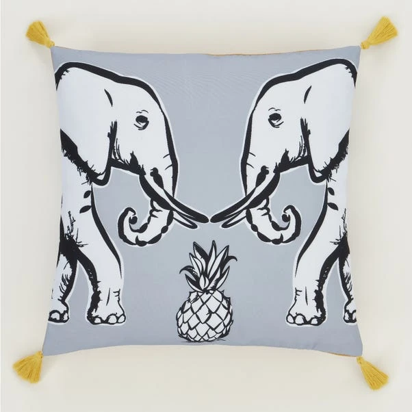 Pineapple Elephant Tembo Tassel Cushion - Image 5
