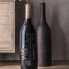 Cedar & Sage Taya Matt Black Bottle Vase