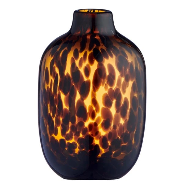 Dunelm Luxe Travel Tortoiseshell Glass Vase 26cm - Image 3