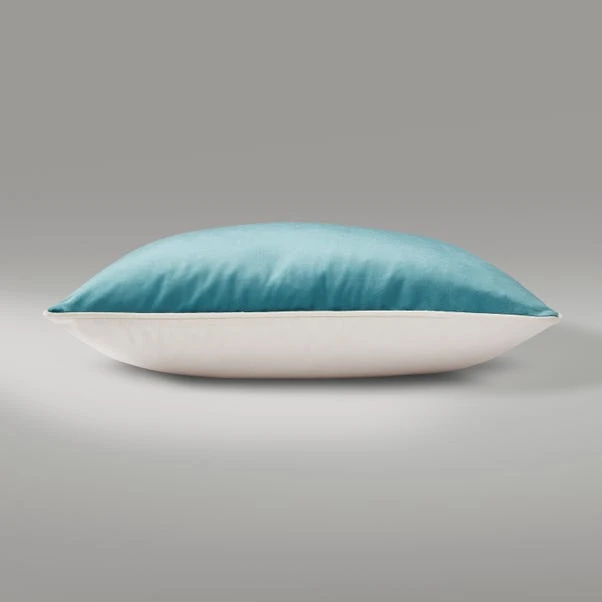 Dunelm Reversible Velour Cushion Teal - Image 3